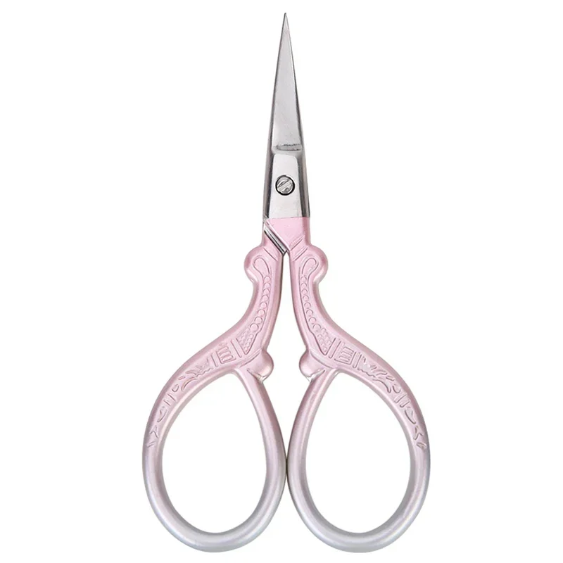 Gradient Cuticle Classic Vintage Embroidery Nail Art Storage Set with Retro Scissors And Manicure Tools Cutter