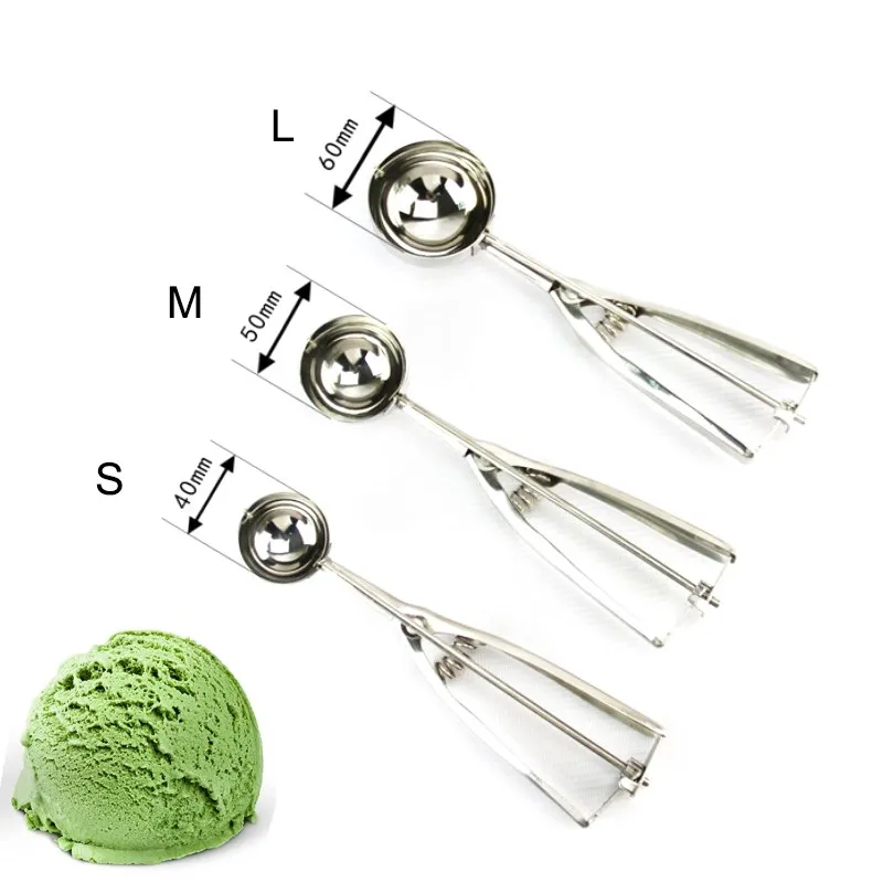 Stainless Steel Ice Cream Scoop With Trigger Release Large/Medium/Small