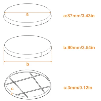 90mm Round Model Bases ABS Plastic for Warhammer War Games Action Figure Table Games MB1190