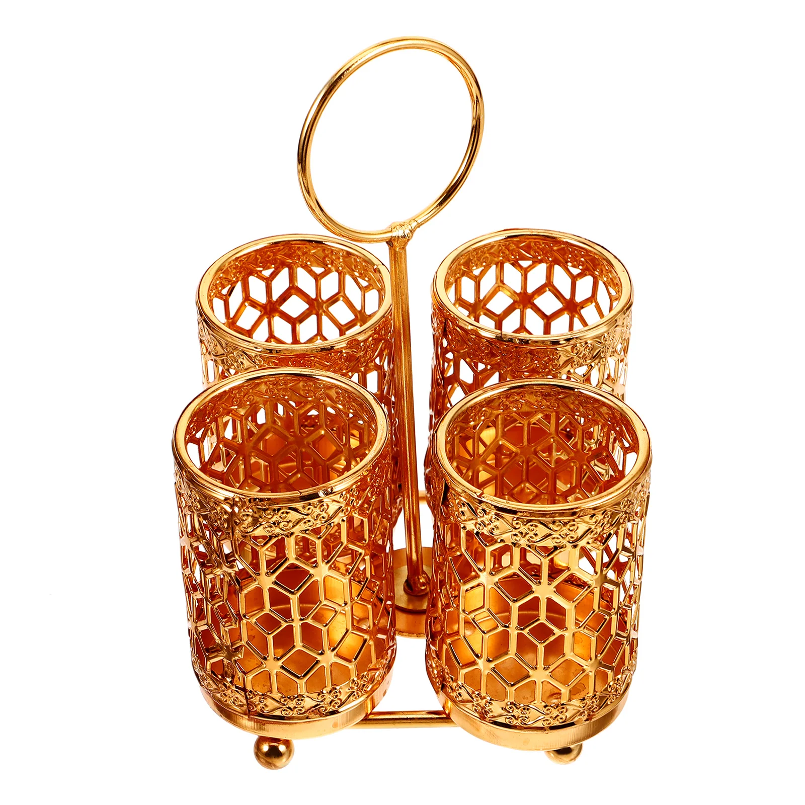 

Metal Utensil Holder 2/4grids For Spoon Fork Chopstick Holder Kitchenware Tray Box Kitchen Organizer Luxury Gold Color