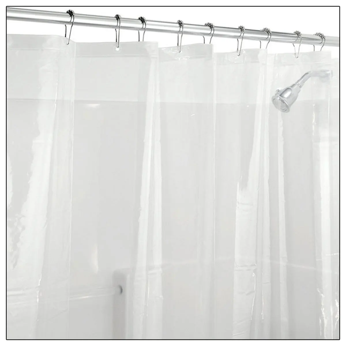 12/24pcs Bath Curtain Rollerball Shower Curtain Rings Hooks 5 Roller