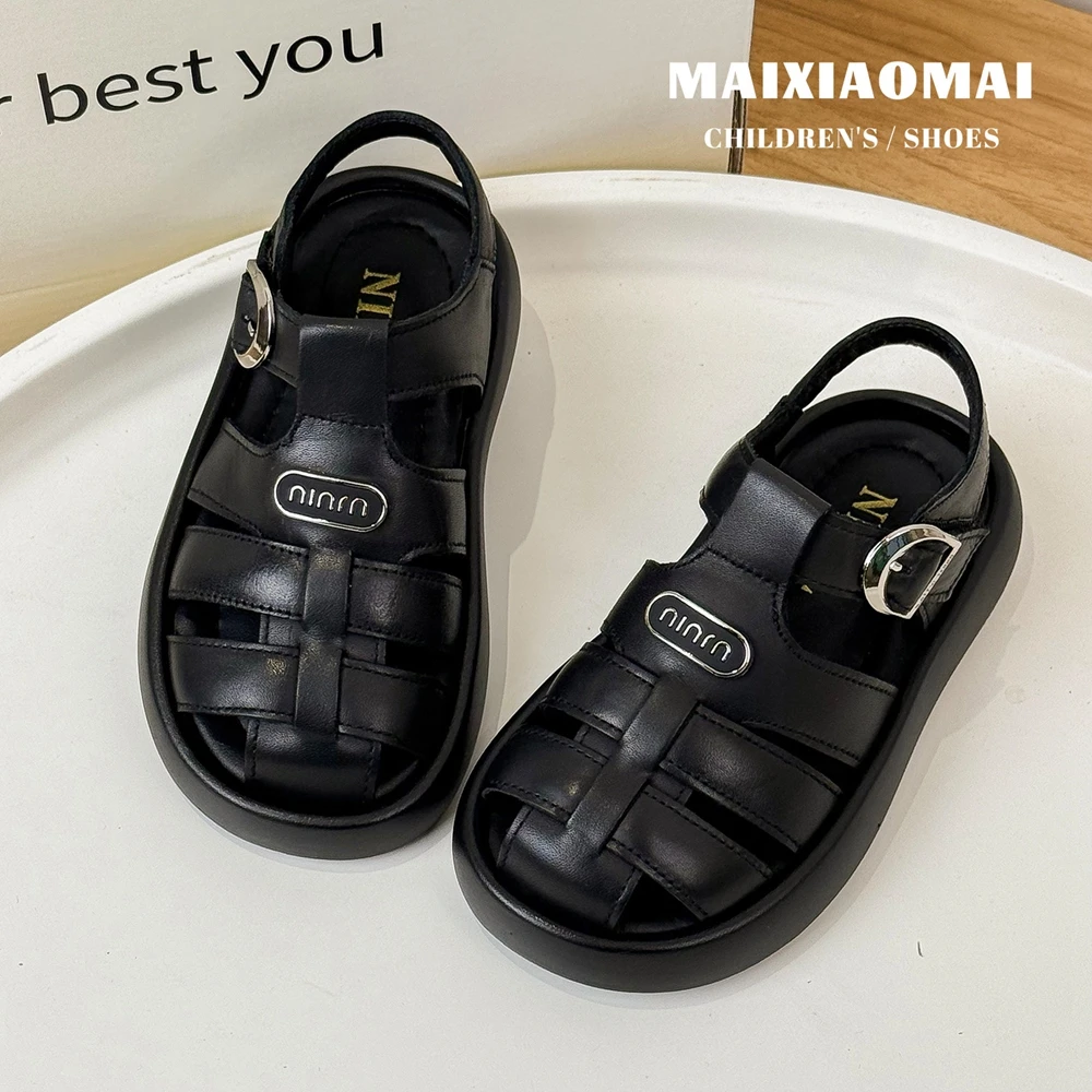 summer new children's sandals boys and girls fashion woven hollow toe beach shoes outdoor sports shoes 6802 children sandals,kids sandals,beach shoes
