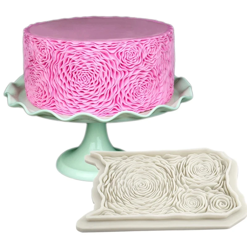 

Roses Silicone Cake Mold Sugar Art Products Chocolate Baking Mold Cake Border Fondant Mold DIY Cake Male Baking Decorating Tools