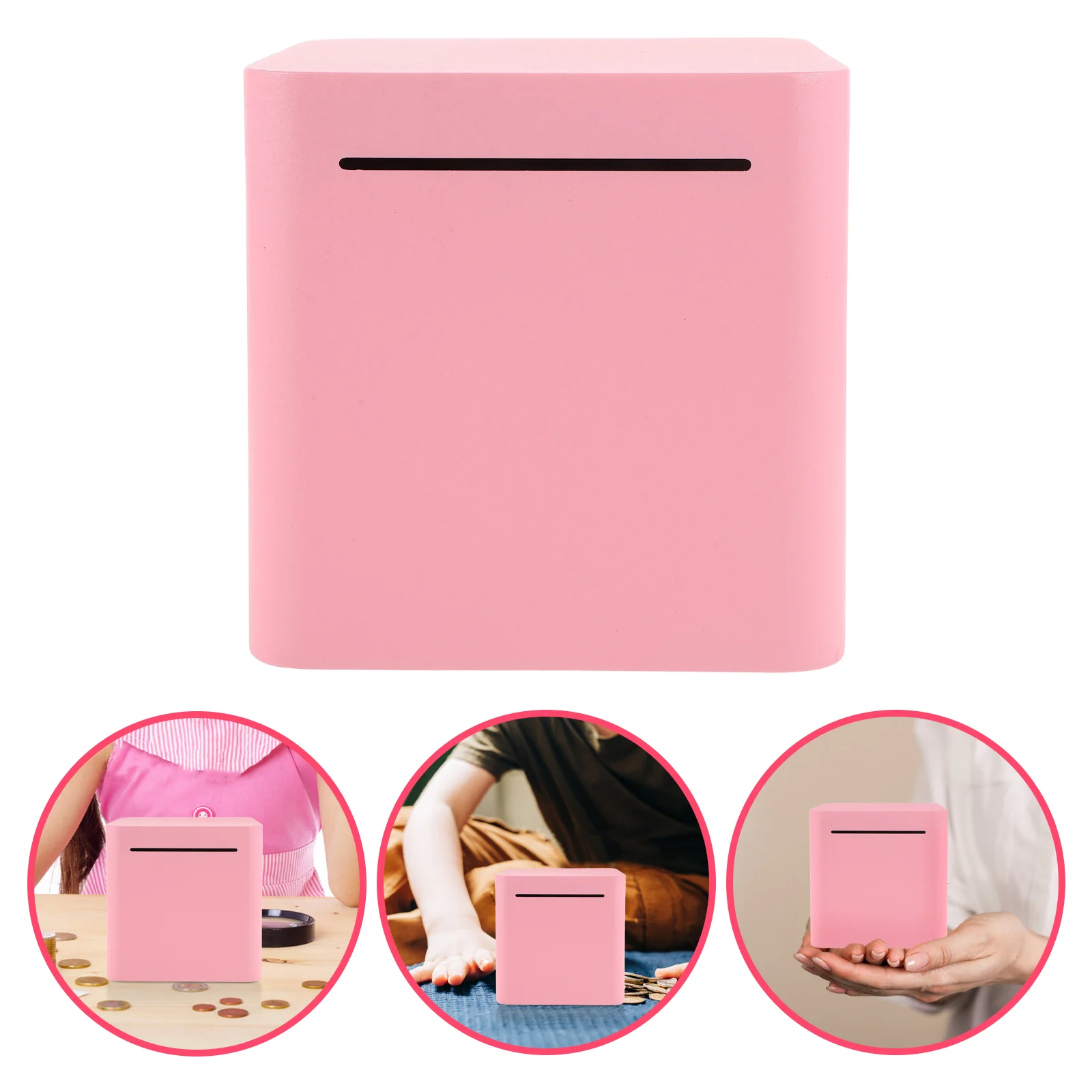 Piggy Bank Girls Home Supplies Stainless Steel Money Coin For Adults Child 4
