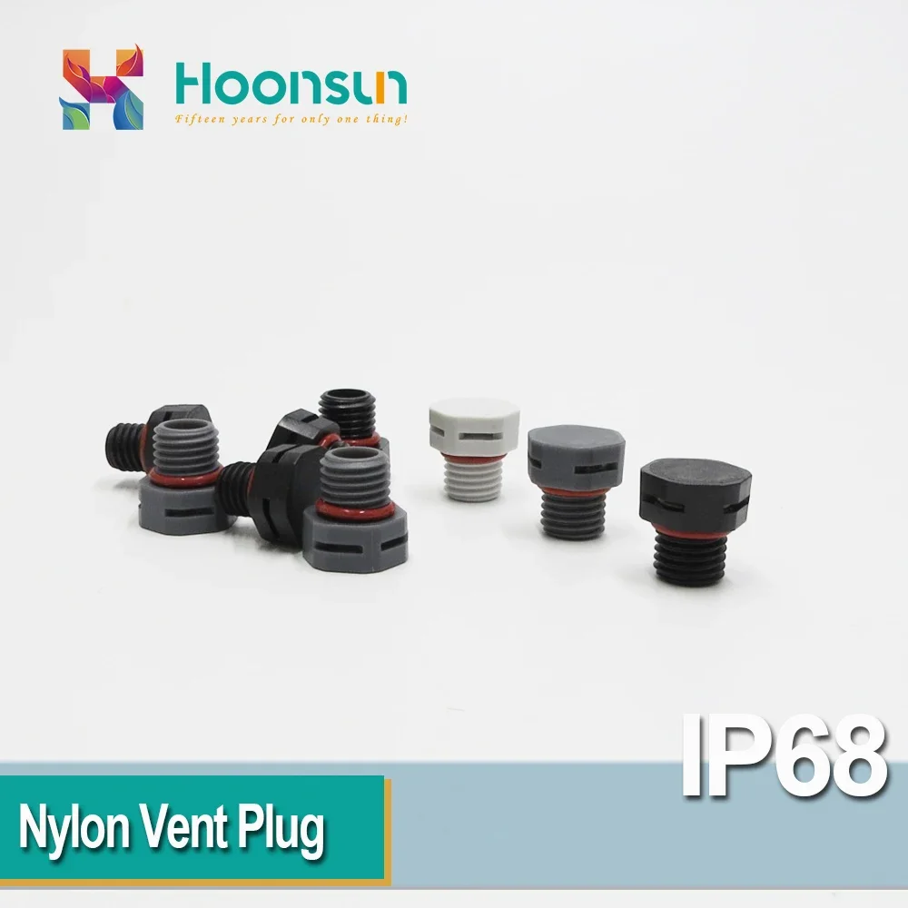 5 pcs M16x1.5 M16*1.5 M16 Nylon Screw Vent Stop Plug Breathable Valve Black