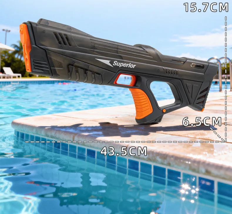 전동 물총 신제품 어린이용 도매 자동 물 흡수 배터리 디스플레이 대용량 남자아이 물놀이 장난감 물총
