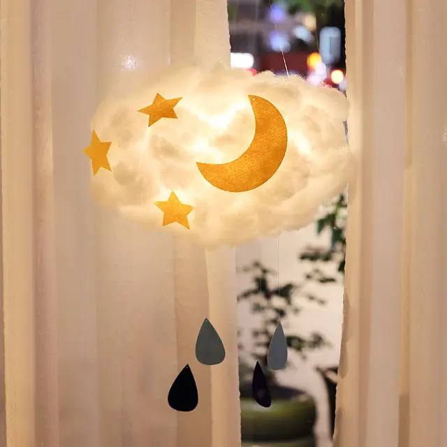 Lampe Led en forme de nuage en coton fait la main luminaire d coratif d int