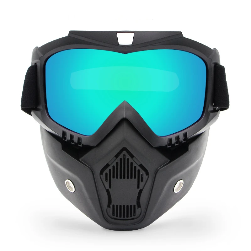 Uomo donna maschera da Snowboard da sci occhiali da sci per motoslitta  occhiali protettivi da Motocross antivento occhiali di sicurezza con filtro  per la bocca - AliExpress