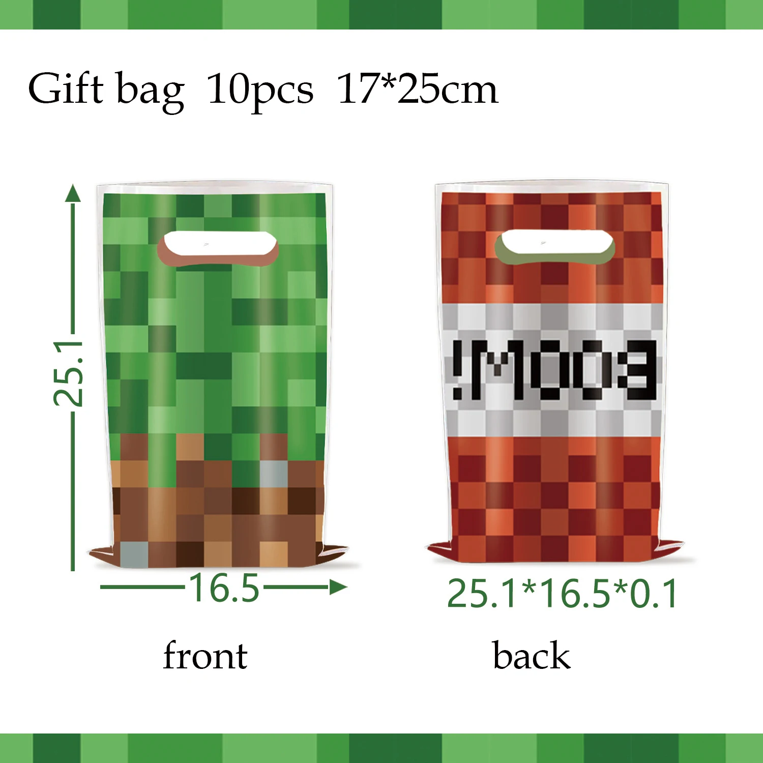 Game Theme Birthday Party Decorations Plastics Loot Bags Candy Gift Bag 10-30pcs