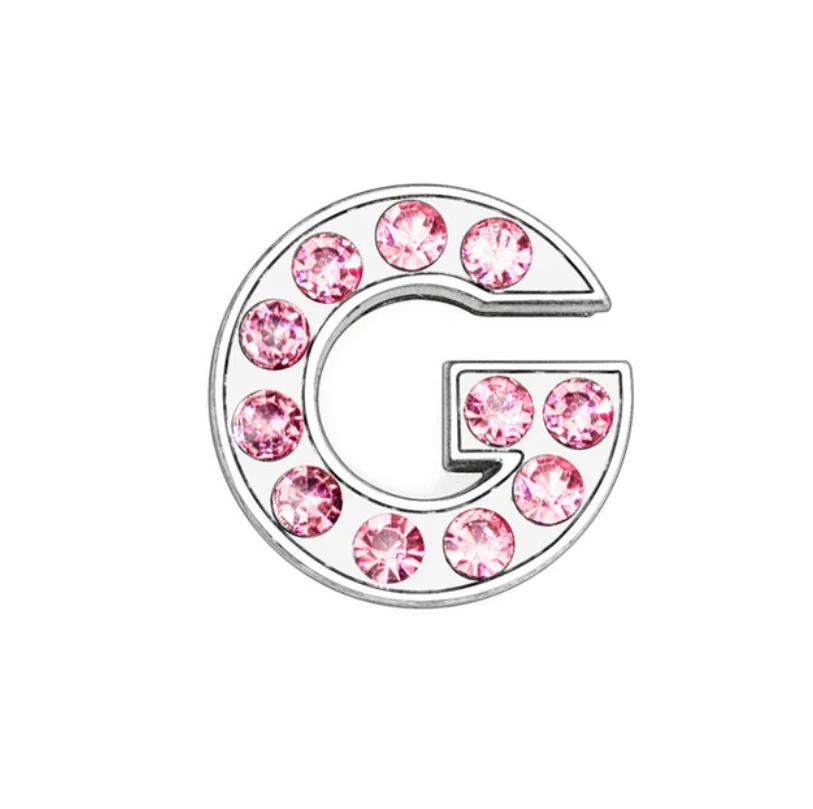 Elegant Pink Rhinestone Slide Letters
