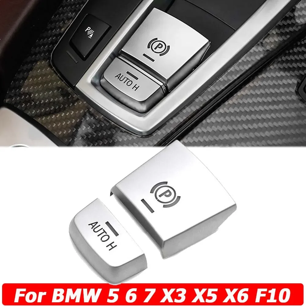 

Chrome Handbrake Auto Hold Button Switch Cover Electronic Trim For BMW 5 7 X3 X4 X5 X6 M5 Series F01 F02 F10 F12 F15 F16 F25 F26
