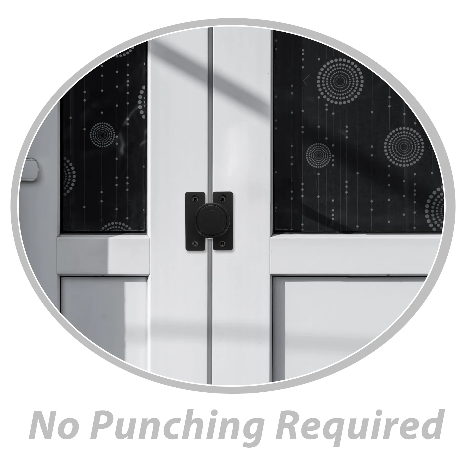 No Punching Latch Door Catch for Gate Lock Cable Pull Zinc Alloy Bathroom Slide Bolt Rotatable