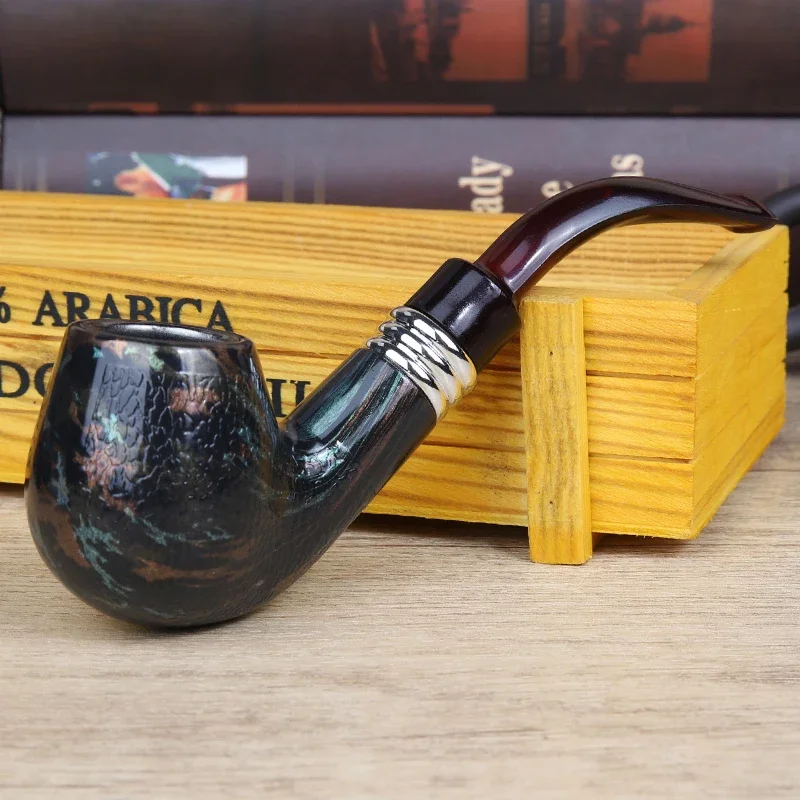 Resin Wood Smoking Pipe Snake Scale Bent Pipes Chimney Glown Tobacco Pipe Tube Cigar Grinder Smoke Men's Gifts Smoking smoking accessories,tobacco pipe,tobacco smoking accessories,smoking pipe
