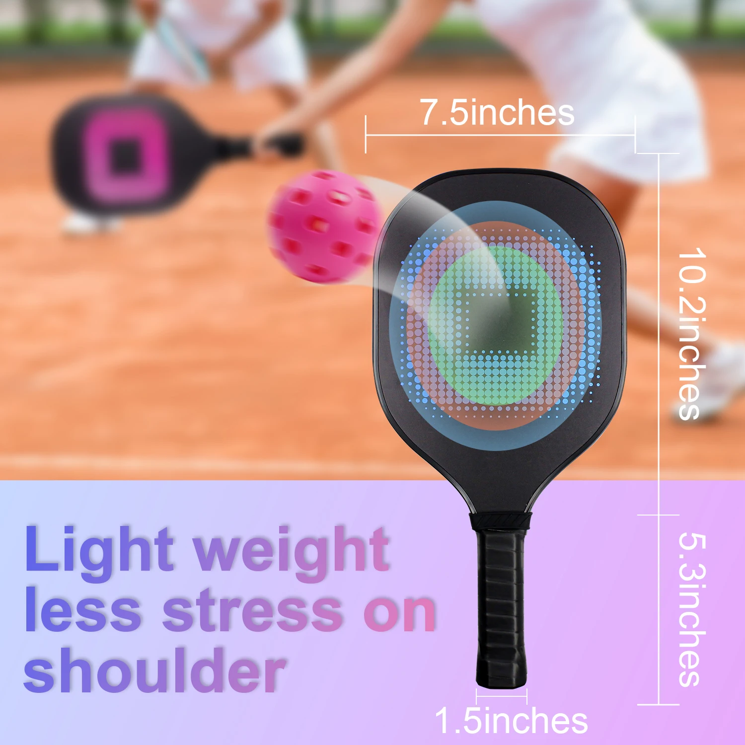 Pickleball Paddles Set with 4 Wood Pickleball Rackets & 4 Balls & Grip Tapes Portable Carry Bag for Indoor/Outdoor Sports