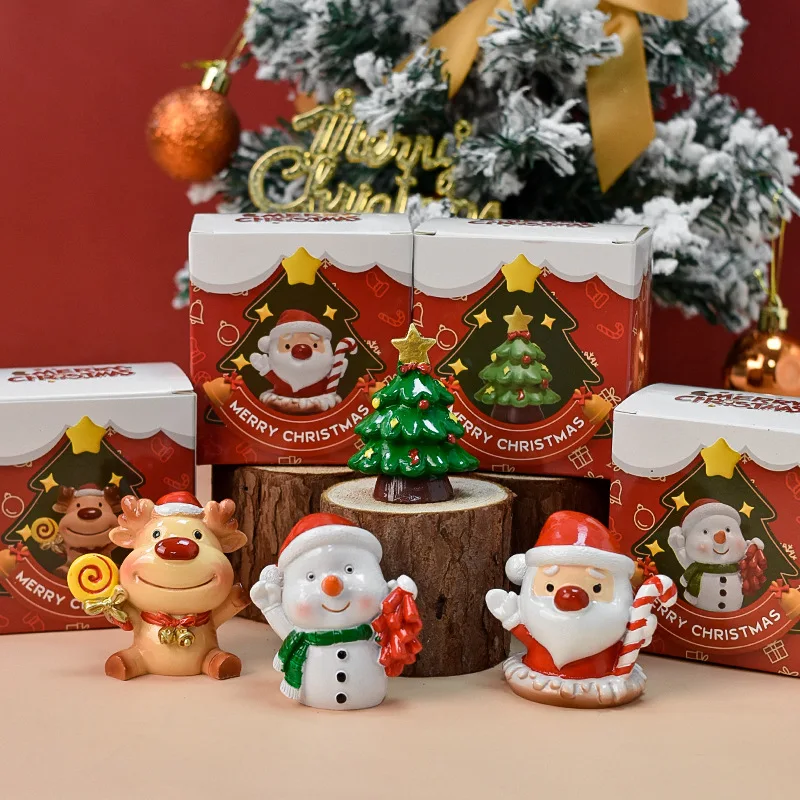 

Christmas Decorative Home Accessories Desktop Animal Resin Santa Claus Christmas Tree Christmas Gift Microlandscape Miniatures