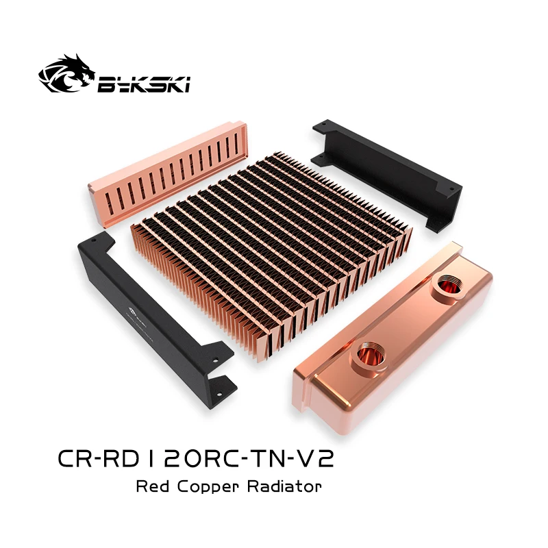 Bykski 120 mm Radiador de Cobre para o pc Que Refrigera a Espessura de 30 mm para 12cm Ventilador Refrigerador de Água do Elevado Desempenho Radiador Térmico 120 mm - Imagem 4