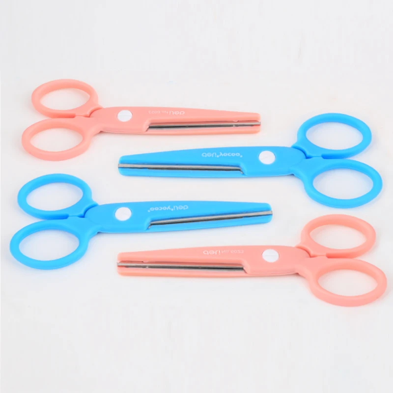Deli Colored 12cm Mini Round Head Plastic Safety Scissors Student Paper  Cutting Tool Kindergarten Kid School Supplies Child Toys - AliExpress