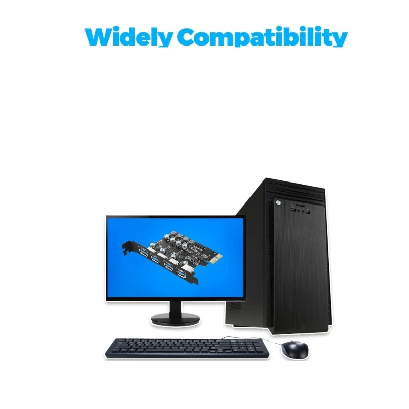 

16FB 4-портовая плата адаптера расширения USB3.0 для PCIE для одновременного использования нескольких устройств