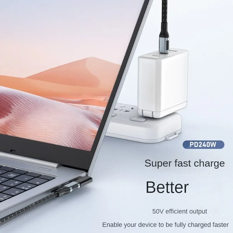 USB Connector Adapter 240W USB C Extender 90/180 Degree Type C Male to Female OTG 40Gbps Fast Data Charging