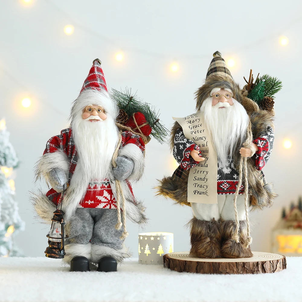 20/28cm Cute Santa Claus Doll Standing Santa Claus Statue