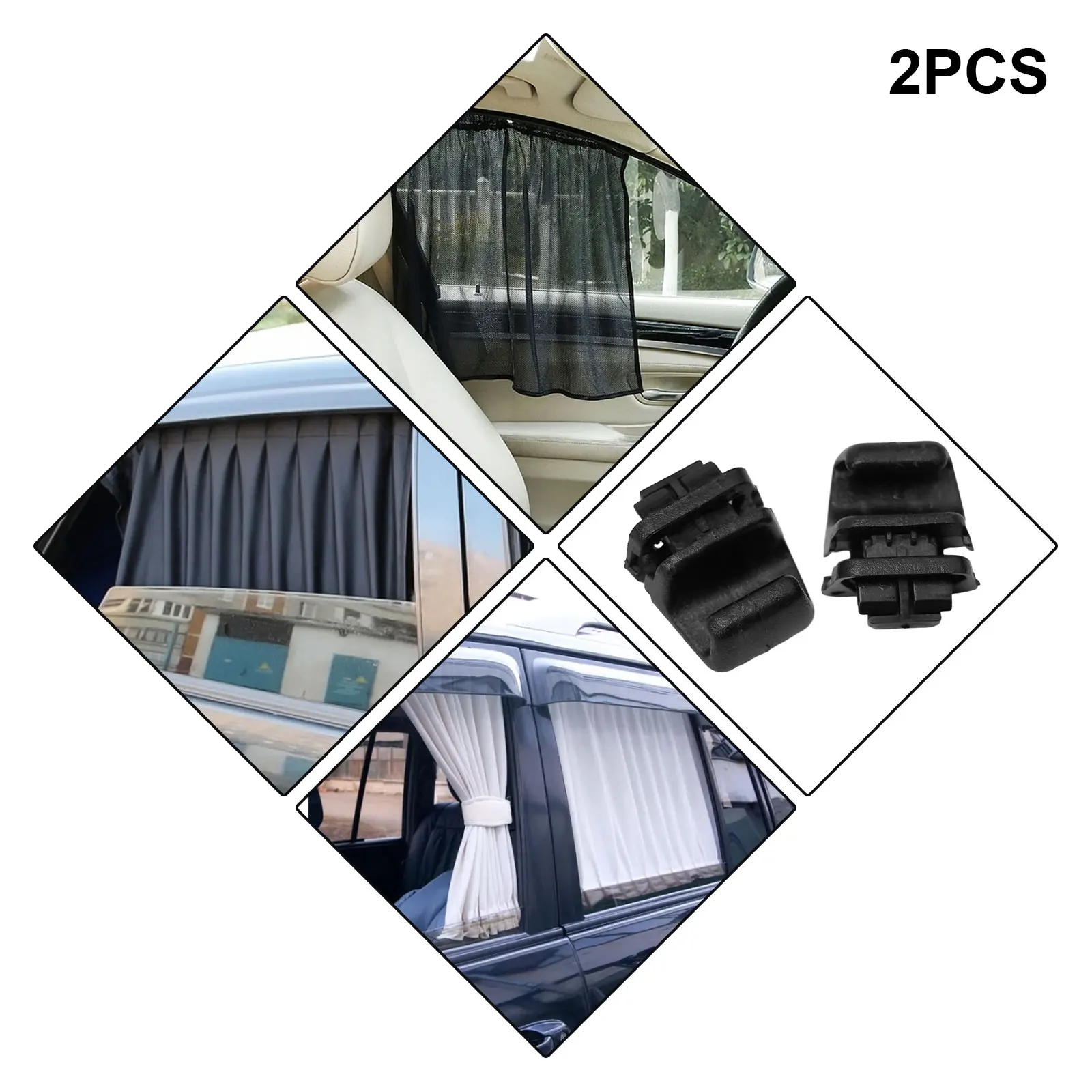 

2x INTERIOR REAR DOOR CURTAIN HOOK Fastener Clips Accessories Balck Plastic For Hyundai For Palisade 20-22 83917S8000CA