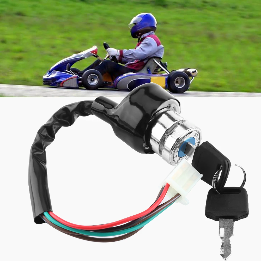 

Universal Car Motorcycle 6-Wire In 9 Pin Plug Ignition Switch 3 Position 2 Keys