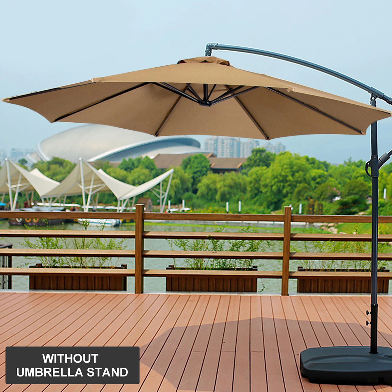 6/8 Bones Umbrella Canopy Polyester Replacement Parasol Umbrella Surface Waterproof Sun Protection Washable Accessories