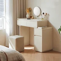 Commodes de chambre modernes blanches avec miroir, Commodes de rangement chics, Coiffeuse étroite de luxe, Meuble de Maquillage, meubles mignons 5