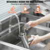 VEVOR Stainless Steel Commercial Meat Grinder, 5 Lbs/Min Capacity Electric Meat Grinders w/ Blade, Grinding Plate, Sausage Maker 6