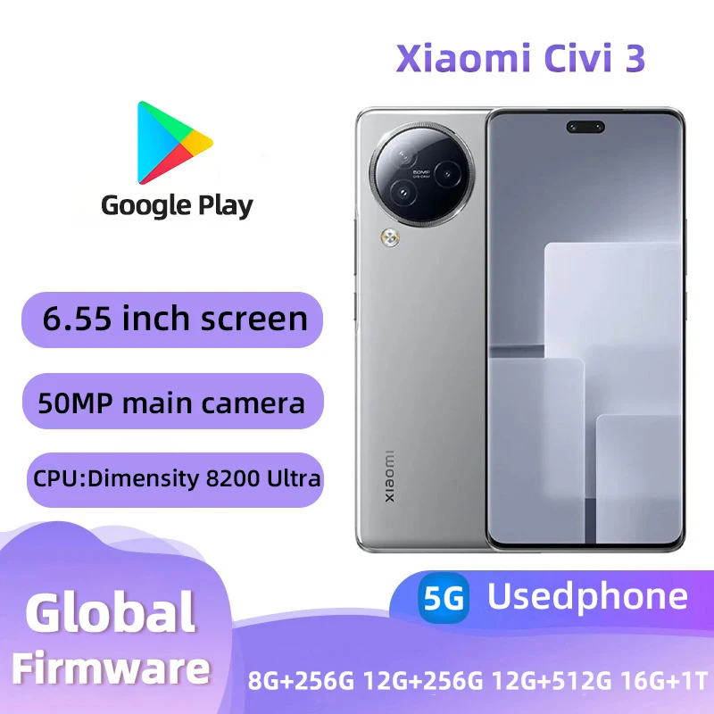 Xiaomi-civi 3 5Gスマートフォン,6.55インチ,Android