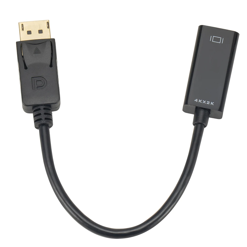 4K DisplayPort to HDMI-compatible Adapter Male DP to Female HDMI Cable Converter Video Audio For HDTV PC Projector