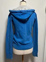 2025 new blue sweatshirt for women fall and winter gothic American retro casual bulk streetwear Y2K design Slim cardigan jacket - Image 4