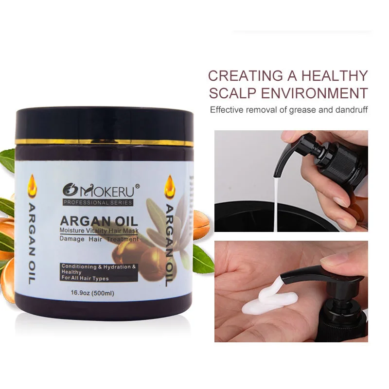 

Восстанавливающая маска для волос с аргановым маслом, шампунь для волос с кератином, лечение волос и кожи головы, одноразовая спа-маска без отпаривания, Восстанавливающая