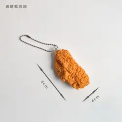 Simulation de pattes de poulet en PVC, ailes de poulet, pendentif, frites, jeu, ornements, cadeau amusant 