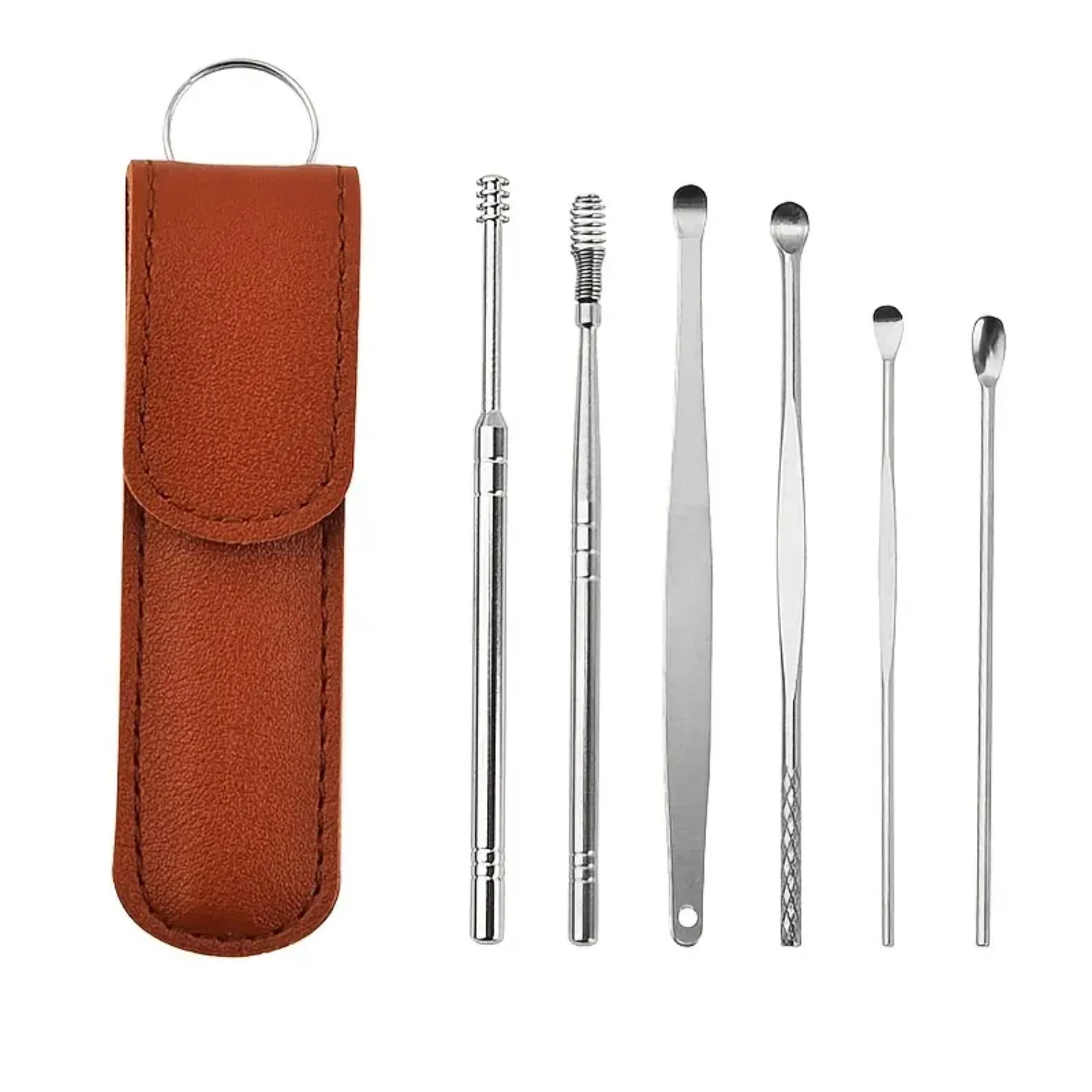 Complete Stainless Steel Earwax Removal Tool Set - Efficient and Hygienic Ear Pick Cleaner, Including 1 Set of Ear Wax Removers  4