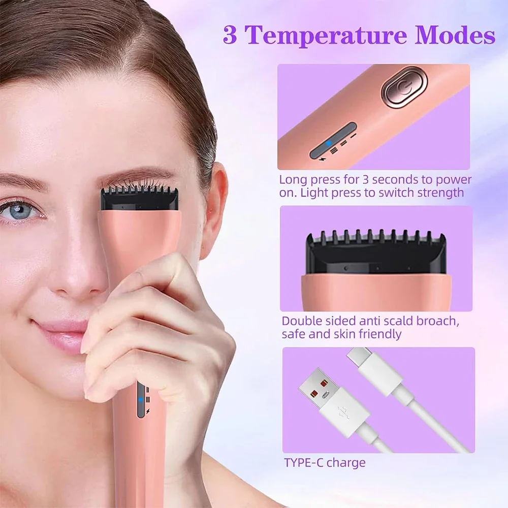 5D Push Heated Eyelash Curler 3 Modes Electric Eye Lashes Eyelash Grafting Long Lasting Makeup Tool Hot Viewer Makeup tools