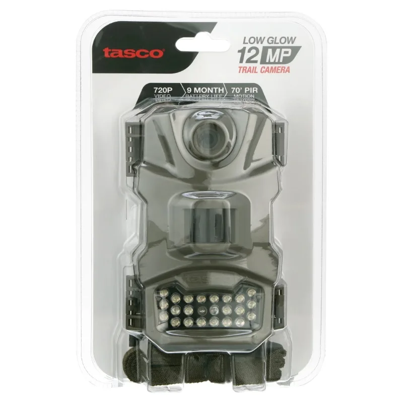 

Tasco 12MP Trail Camera with Low Glow Infrared Flash, 720p Video, PIR Motion Sensor, Tan, 119274CW