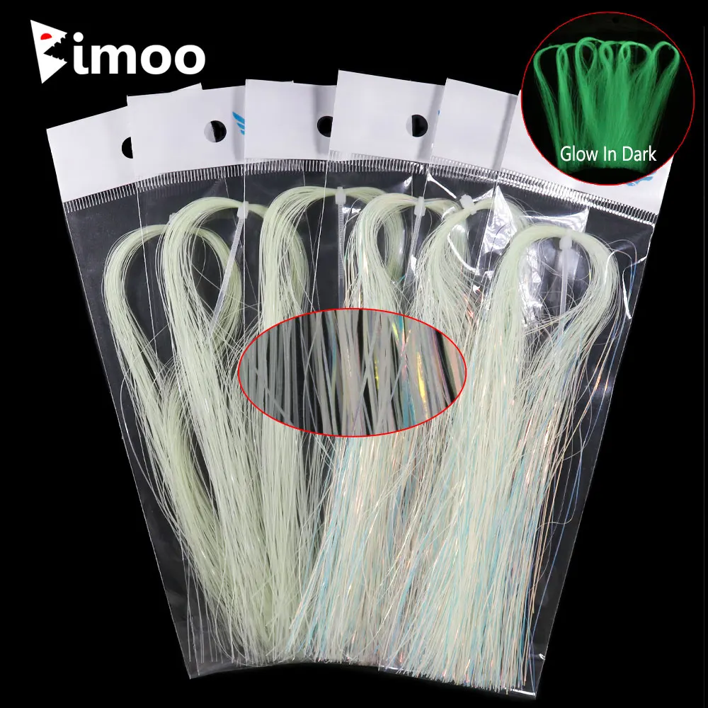 Bimoo037mmWideNightGlowLuminousFlashabouTinselFlyTying