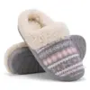 Comwarm Warm Knit Plush Slippers For Women Soft Fluffy Fuzzy House Slippers Indoor Fleece Lined Winter Slippers with Memory Foam 1