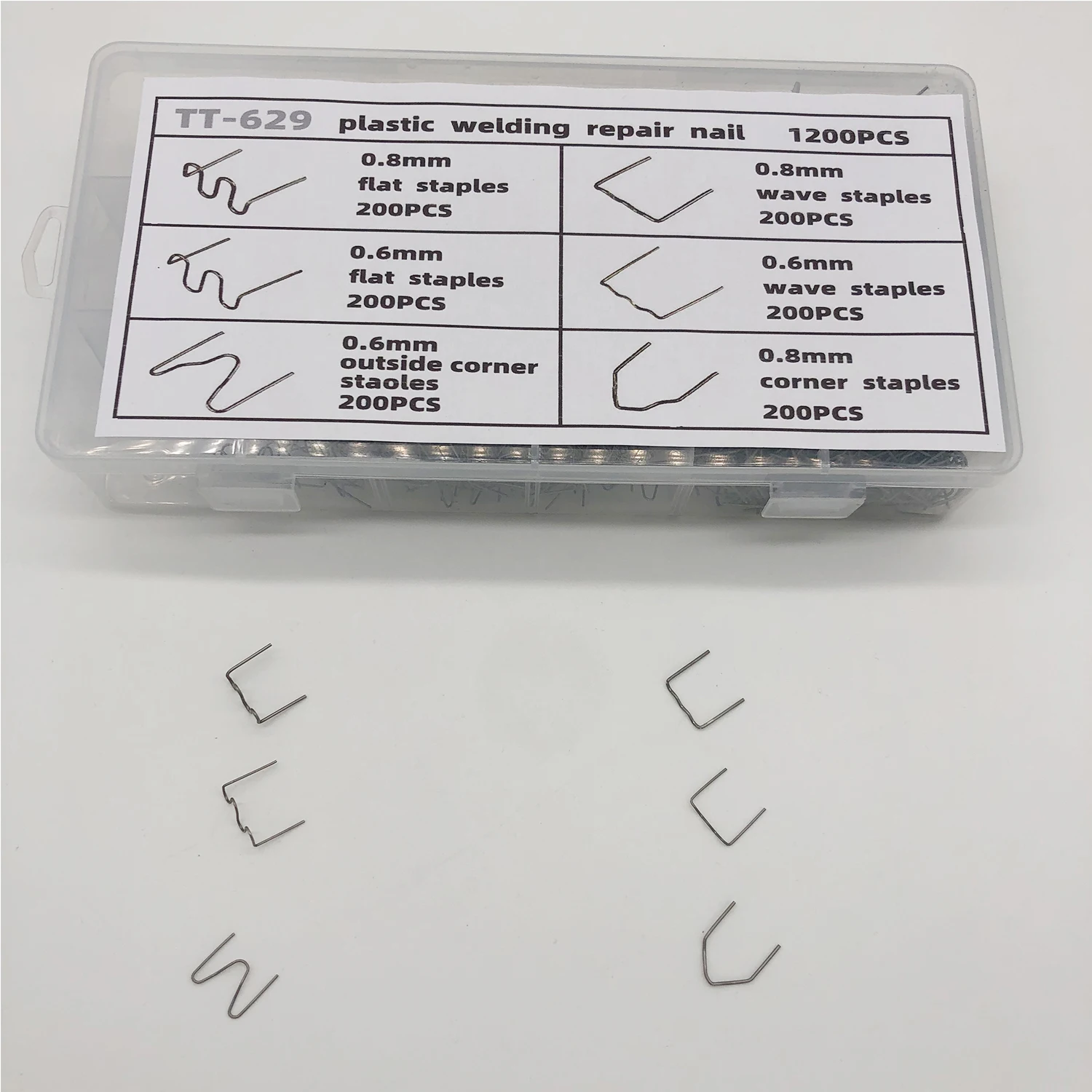 1200PCS Hot Stapler Staples For Plastic Welder Automotive Repair Welding Car Bumper Repair Welding Machine Tool Accessories 3