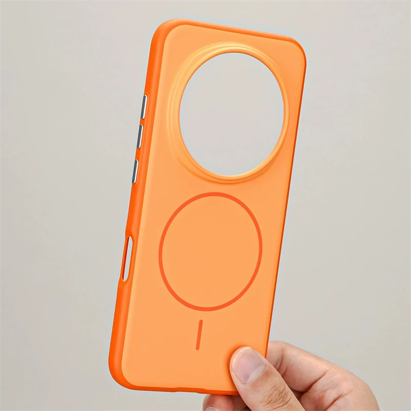 MagSafe Magnetic Hard Phone Case with Color Block Design and Skin Feel Finish