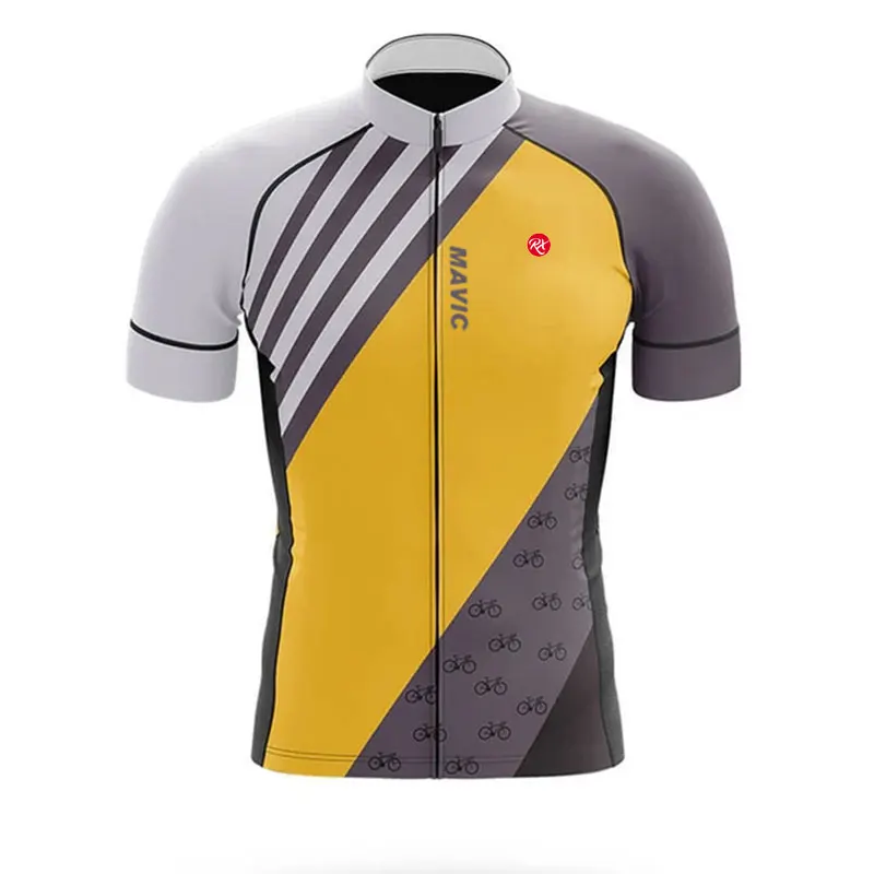 Rx Mavic Cycling Clothing Men Cycling Set Bike Clothing Breathable Anti-UV Bicycle Suits Wear Bib Short Sleeve JerseyClothes