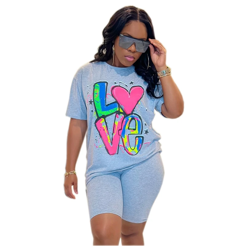 

Комплект из двух предметов, Модный женский комплект в стиле пэчворк, топ с коротким рукавом и шорты, костюм сезона лето 2023, спортивный костюм, комплекты Спортивных Костюмов