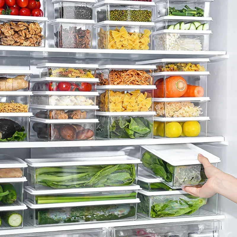 

With Food Airtight Organi Box Container Box Storage Steak Refrigerator Preservation Lid Storage Kitchen Storage Box Plastic Food