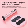 USB Rechargeable Wireless Electric Foot File Cuticle Callus Remover Machine Pedicure Tools Foot Heel With Sandpaper Care Tool 6