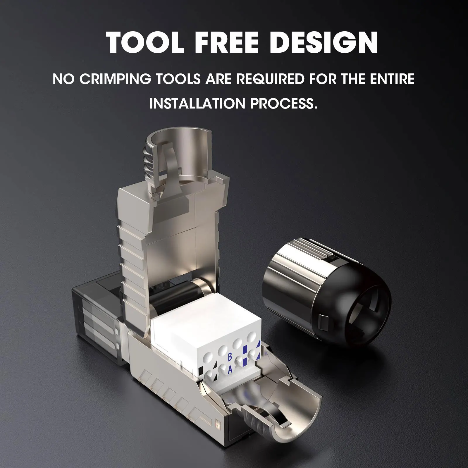 Zoerax rj45 cat8 cat7 cat6aコネクタrj45メタルツール無料の終了