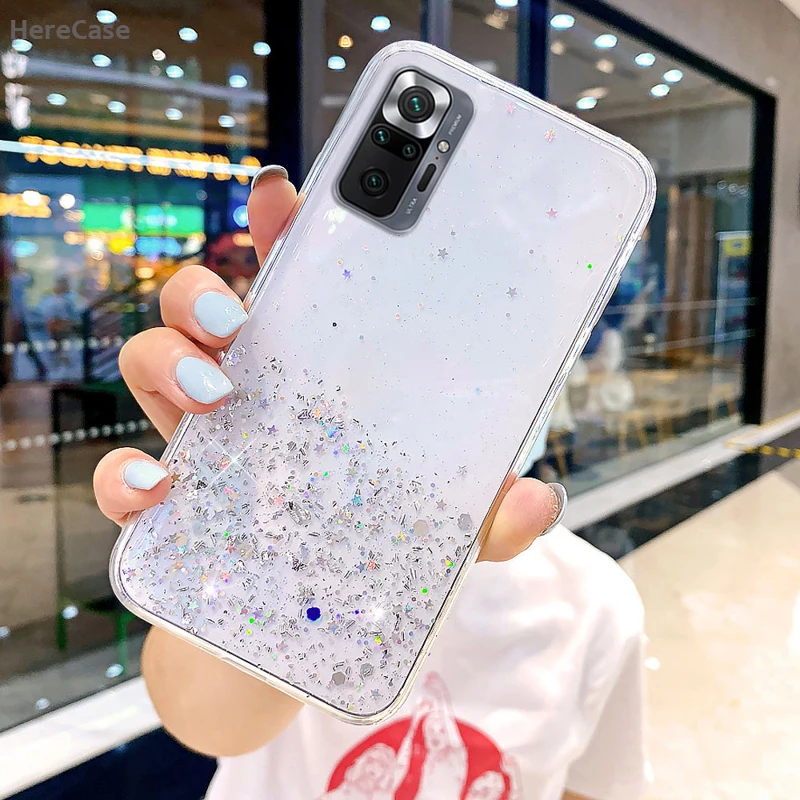 Luxury Bling Glitter Silicone Case For Redmi Note 10 10S Note 11 Pro 11S Note 12 Note 13 Pro Plus Soft Sequins Cover 2