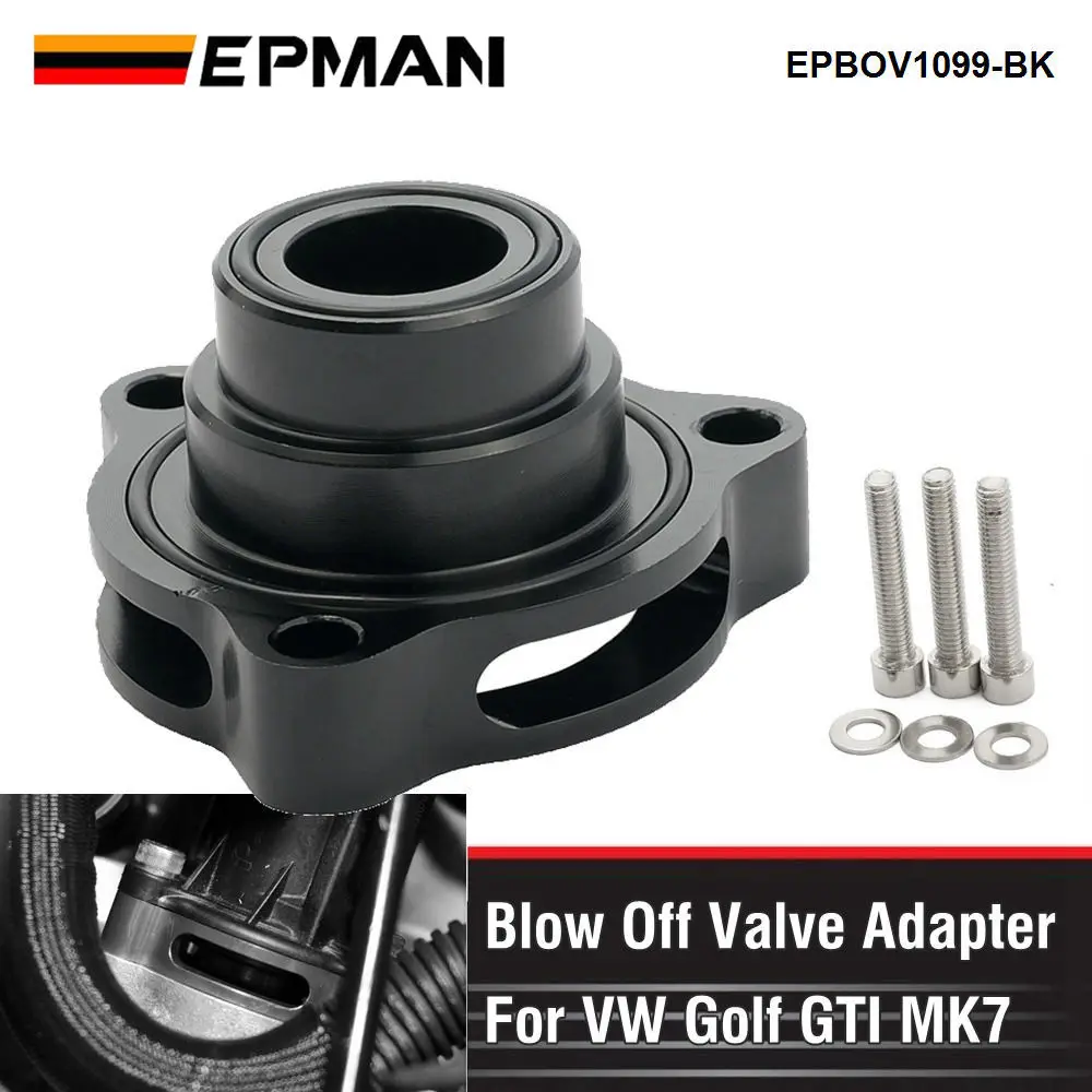 Blow Off Valve Adaptor for VW GTI Golf Mk7 Mk7.5 / Jetta A3 1.8T Bypass Valve/Solenoid EPBOV1099-BK