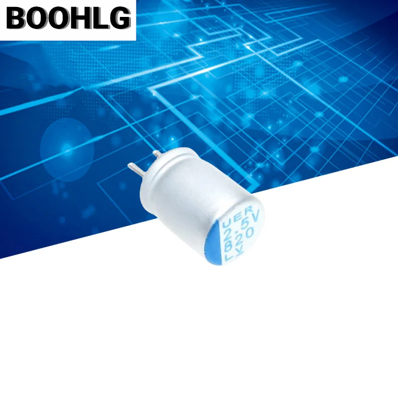 10pcs 2.5V820UF solid capacitor 6*8 2.5V 820uF Solid-state capacitors NEW Leite