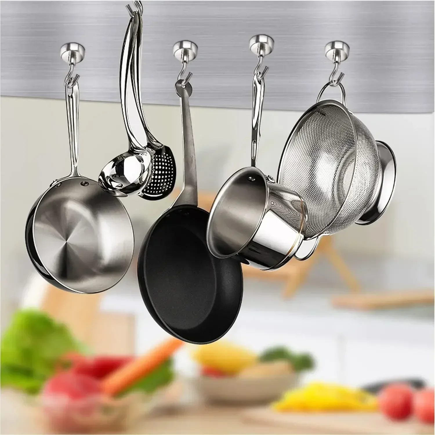 Description Picture 6 of item10/1Pcs Metal Strong Magnetic Hook Wall-Mounted Heavy-Duty Magnetic Hook Key Clothes Home Kitchen Bathroom Storage Hook